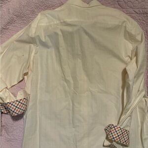 Johnston & Murphy Men's Cream Dress Shirt